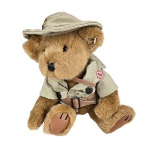 Vintage 90s Jungle Joes Safari Friends Plush Bear Talking